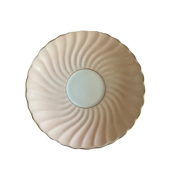 AYNSLEY ENGLAND PASTEL LIGHT PINK SWIRL TEA CUP SAUCER SET FLORAL GOLD RIM #2 Gd - Picture 12 of 14